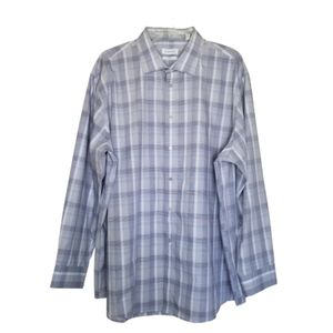 Calvin Klein Steel Regular Fit Men's‎ 2XL Stretch Non-iron Long Sleeve Sh…